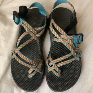 Blue Colorful Two Strapped Women’s Chaco Sandals